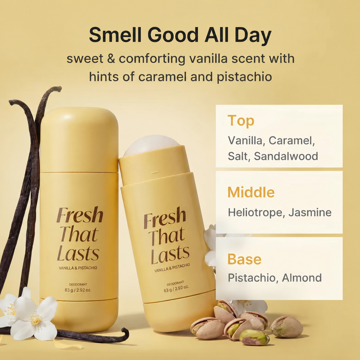 Vanilla Pistachio Underarm Brightening Deodorant