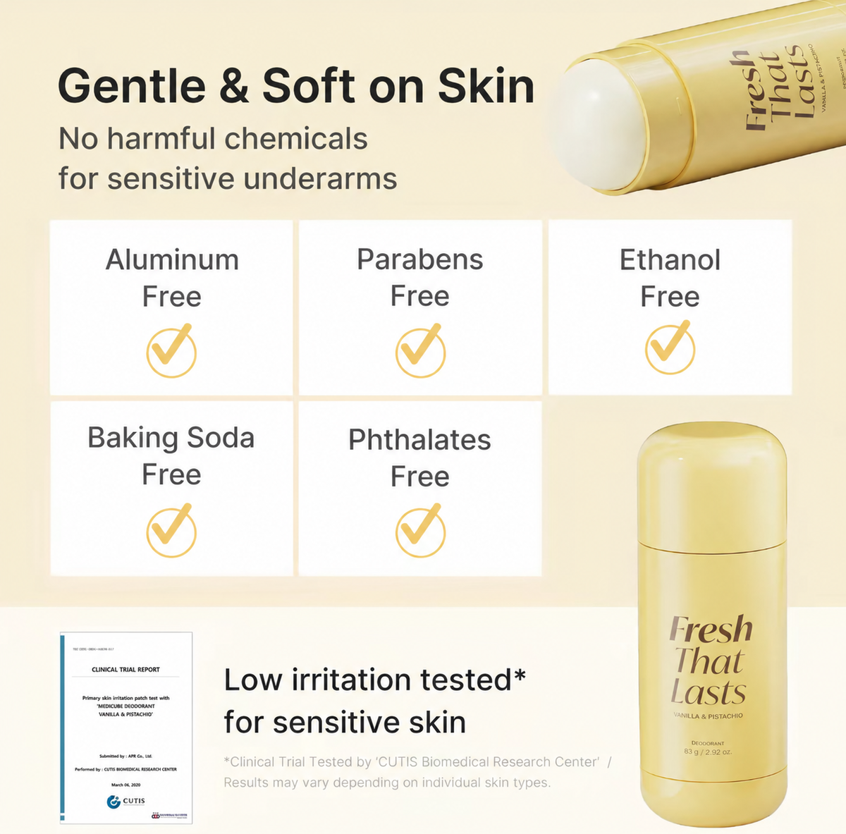 Vanilla Pistachio Underarm Brightening Deodorant
