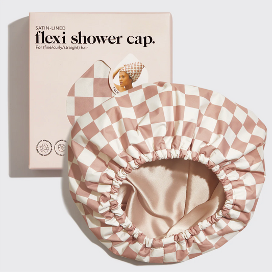Luxury Satin-Lined Flexi Shower Cap