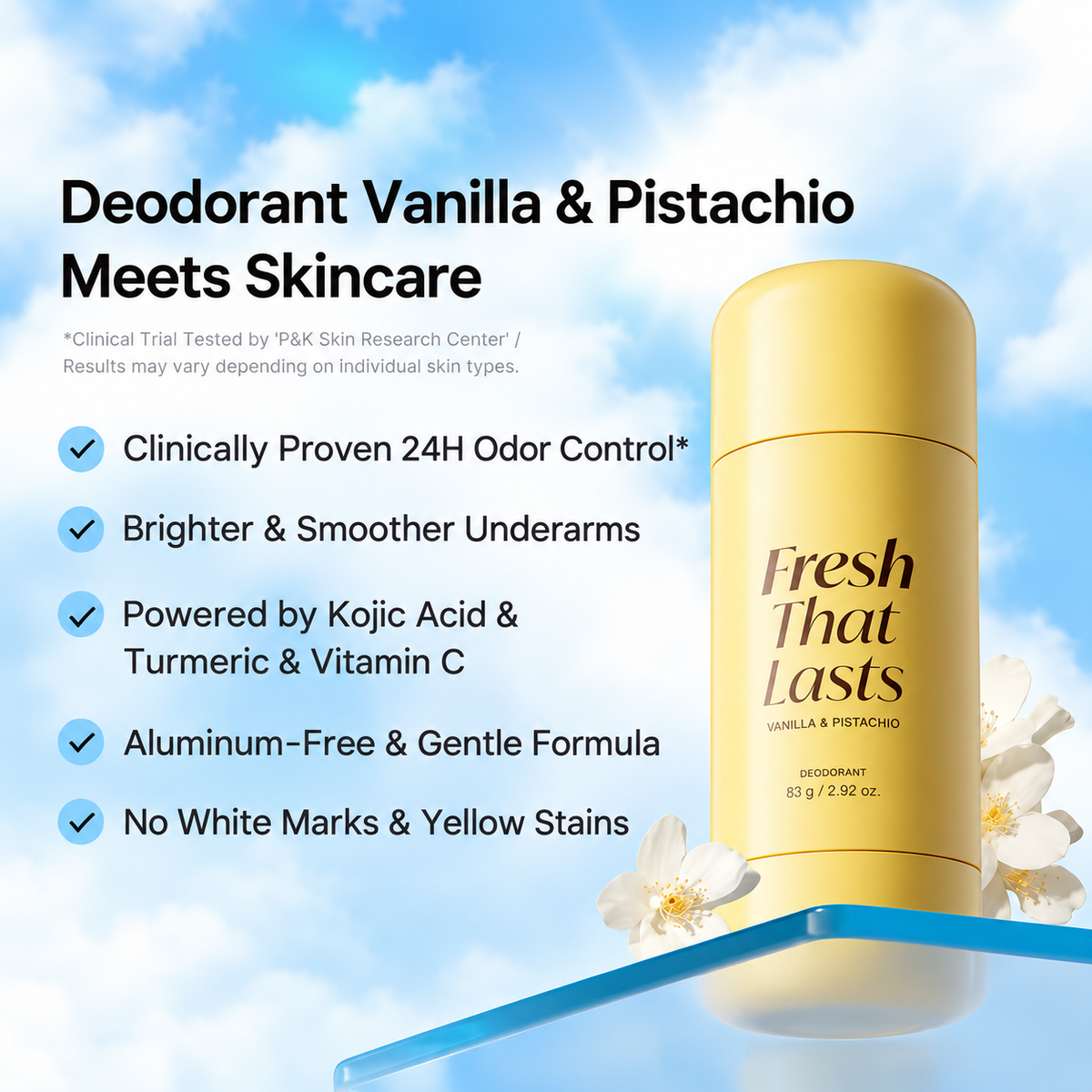 Vanilla Pistachio Underarm Brightening Deodorant